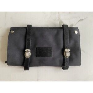 Leeman Designs Wackenhut Black Hanging Travel Toiletry Bag Roll Up Dopp Kit